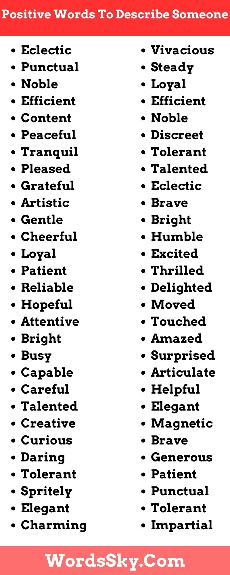Positive Words To Describe Someone