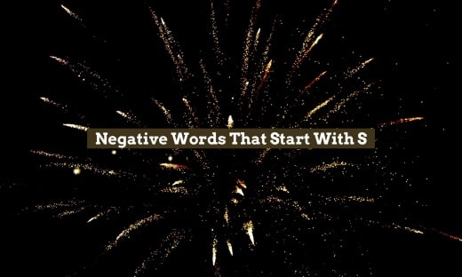 Negative Words That Start With S